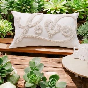 NWT Decorative Pillow with Love Design